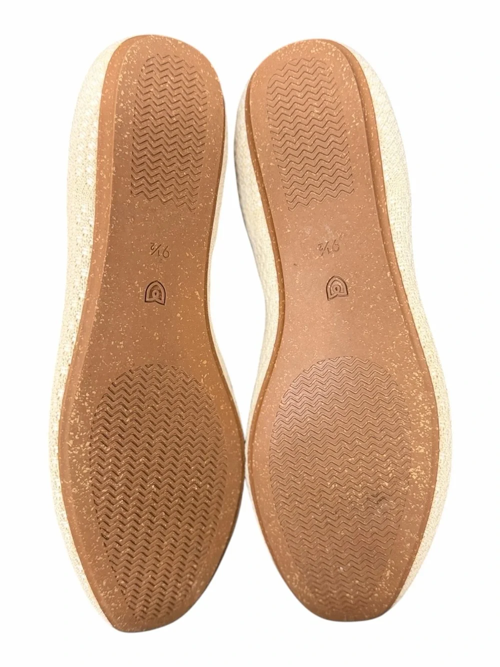 Rothy's Women's Cream Knit Ballet Flats with Blue Tab Size 9.5 - Picture 5 of 6